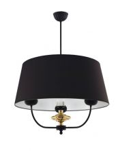 Narni l lampa wisząca 3x60W E14 230V czarny/mosiądz polerowany